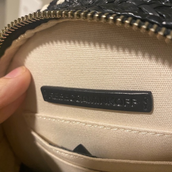 Rebecca Minkoff Straw Circle Crossbody Bag, Blue Multi - Picture 10 of 13